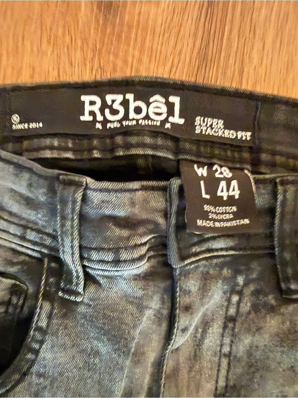 Men's Super Stacked Fit Jeans in Black Wash